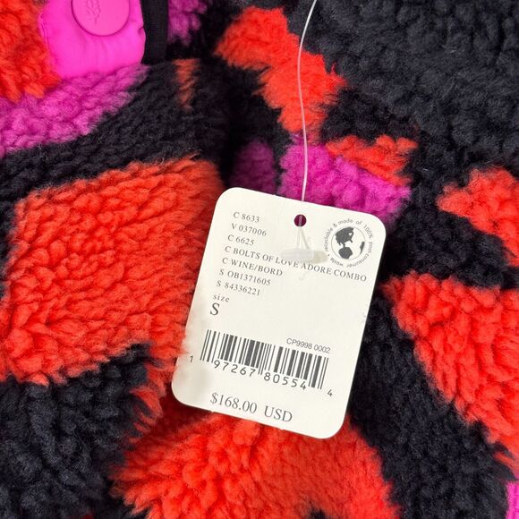 Free People Jacket Women Small Rocky Ridge Fleece Bolts of Love Cozy FP Movement - Picture 3 of 9